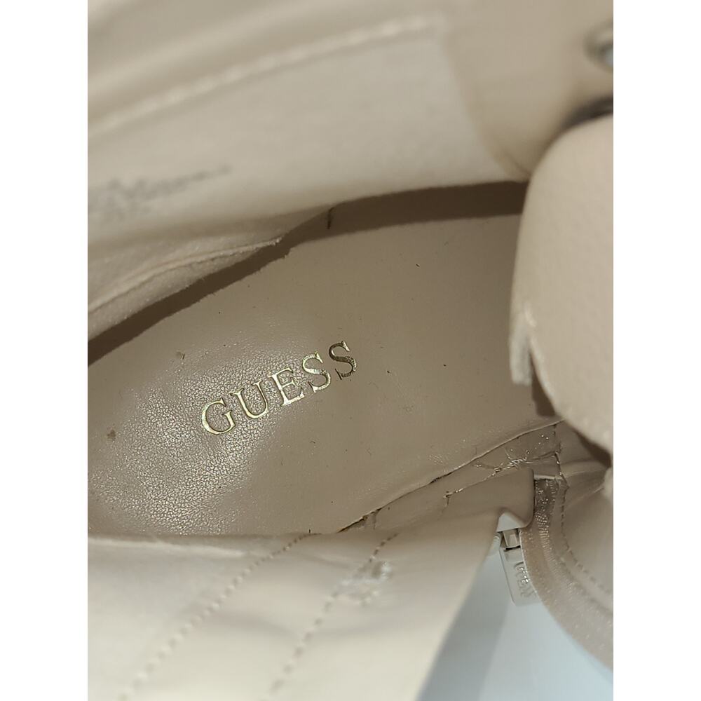 Guess Combat Boots Cream 6.5 Lace Chain - Picture 5 of 10
